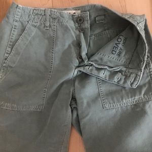 Cropped cotton chinos